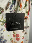 NWT Mac Duggal White Butterfly Print Ruffle Hem Mini Dress Size 4