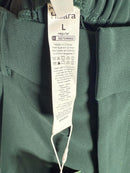 NWT Halara High Waisted Pocket Solid Work Tapered Pants Dark Green L