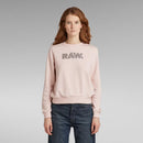 NWT G-Star RAW Anglaise Graphic Crewneck Sweatshirt Womens Pink XS $110 MSRP