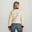 NWT G-Star RAW Arc 3D Denim Jacket PM Women’s Ecru Raw Denim Size Large