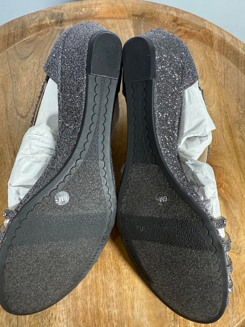 NWB Charter Club Womens Ginifur Faux Leather Casual Wedge Sandals Size 6M