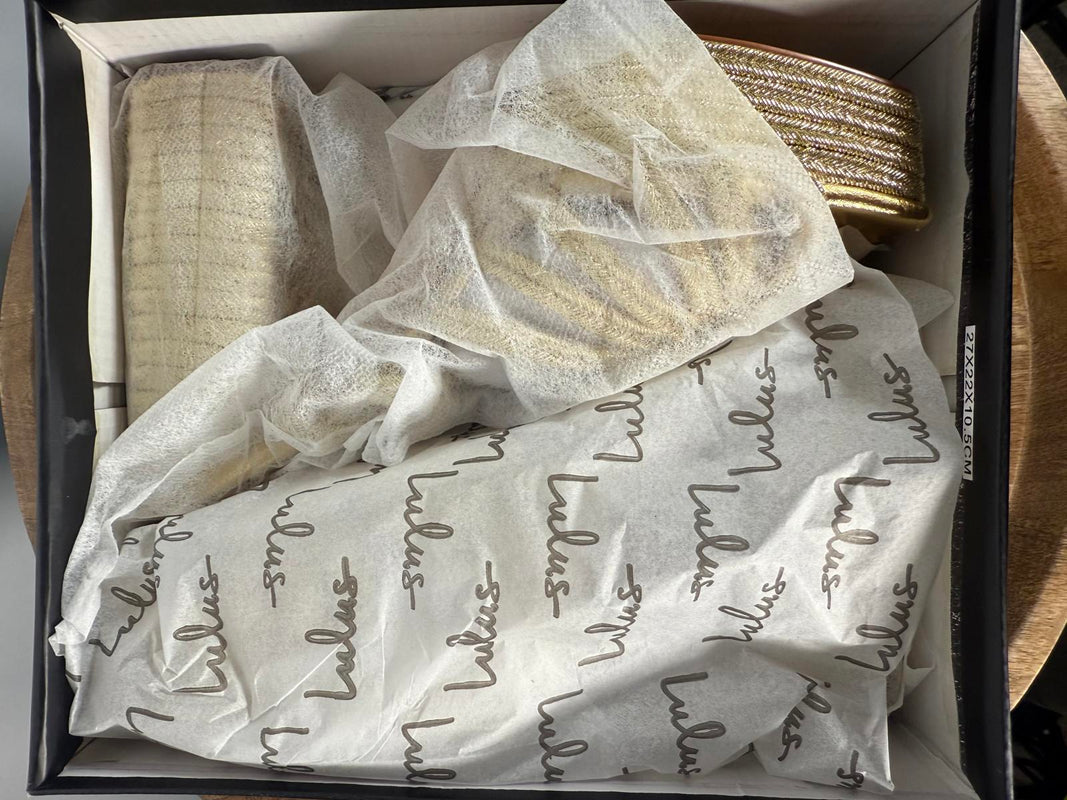 Lulus Seelah Gold Metallic Strappy Platform High Heel Sandals - 11 NWB