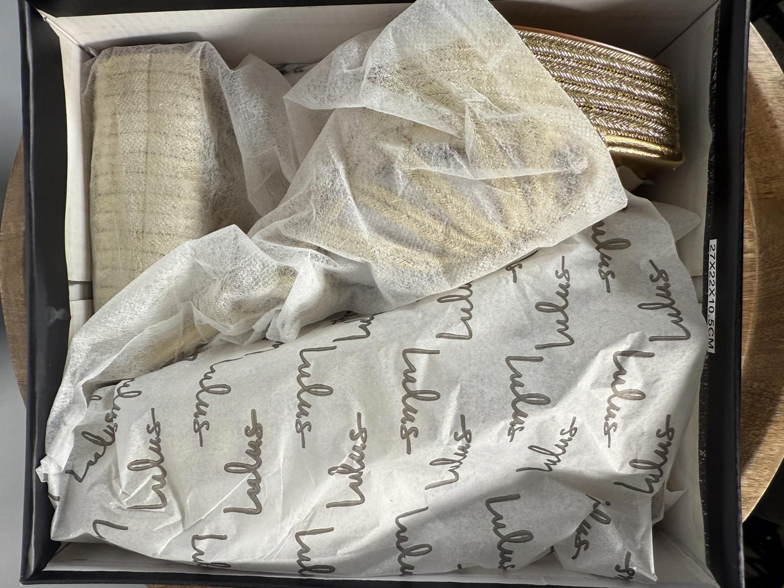 Lulus Seelah Gold Metallic Strappy Platform High Heel Sandals - 11 NWB