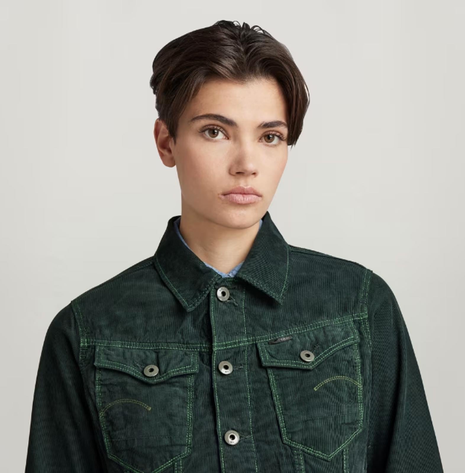 NWT G-Star Raw Arc 3D Corduroy Jacket LAUB GD Green Size XS