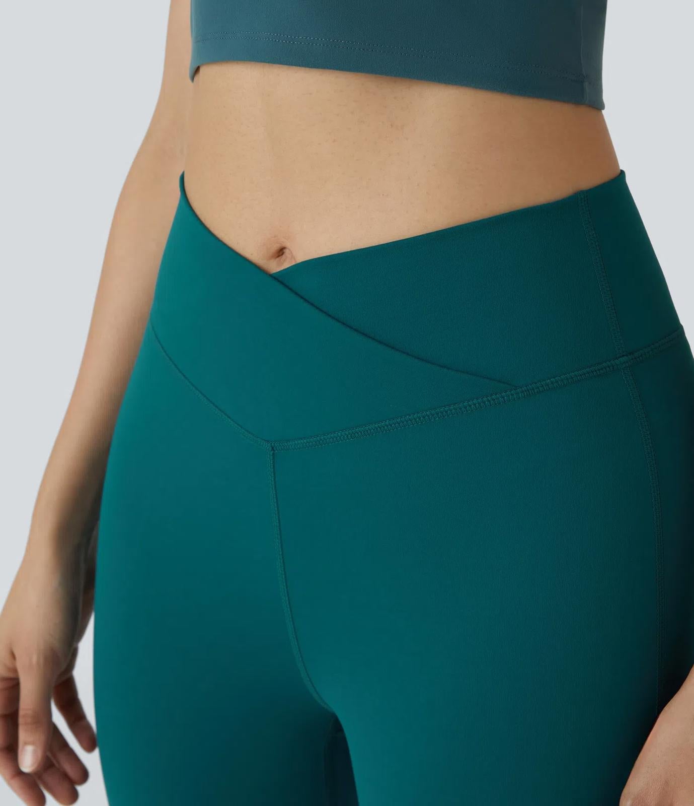 NWT Halara DayStretch High Waisted Crossover Flare Yoga Leggings Size XL Petite