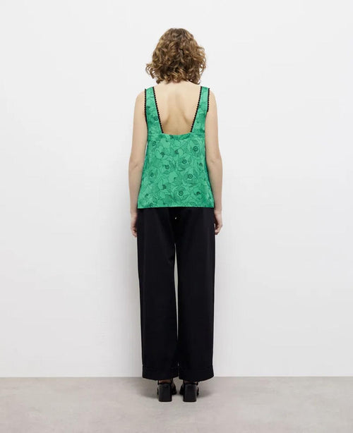 The Kooples Printed Top With Lace Details 100% Viscose US XS / FR 0 NWT $185