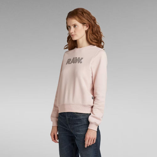 NWT G-Star RAW Anglaise Graphic Crewneck Sweatshirt Womens Pink XS $110 MSRP