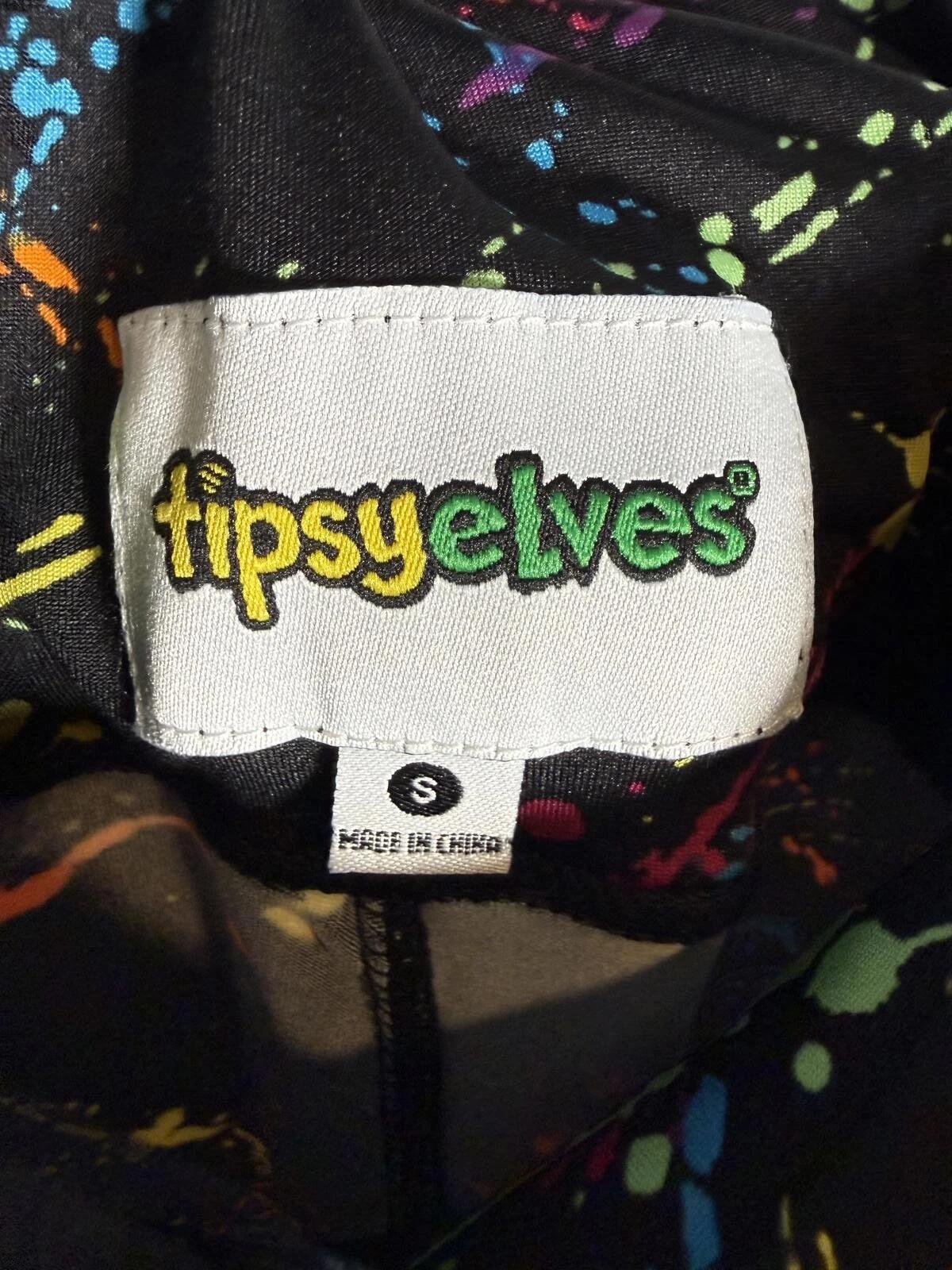 NWT Tipsy Elves Neon Splatter Women's Leggings Small