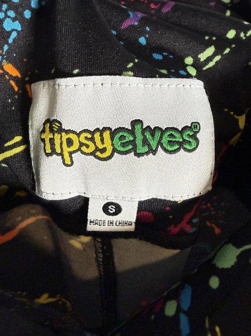 NWT Tipsy Elves Neon Splatter Women's Leggings Small