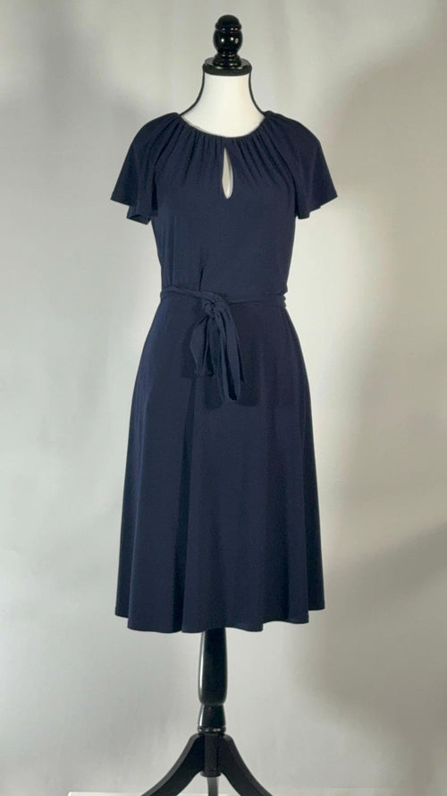 NWT Jessica Howard Navy Blue Midi Dress Petite Size 10P