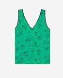 The Kooples Printed Top With Lace Details 100% Viscose US XS / FR 0 NWT $185