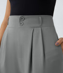 NWT Halara Flex™ High Waisted Shirred Straight Leg Gray Work Pants XL Tall