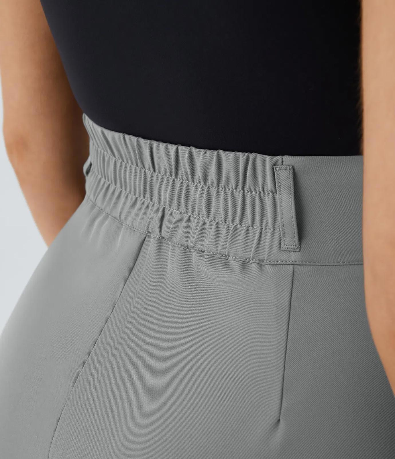 NWT Halara High Waisted Zipper Pocket Shirred Straight Leg Pants Size XL Tall