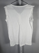 NWT Revolve You Say Henley Ruffle Shortie Set White Size Small