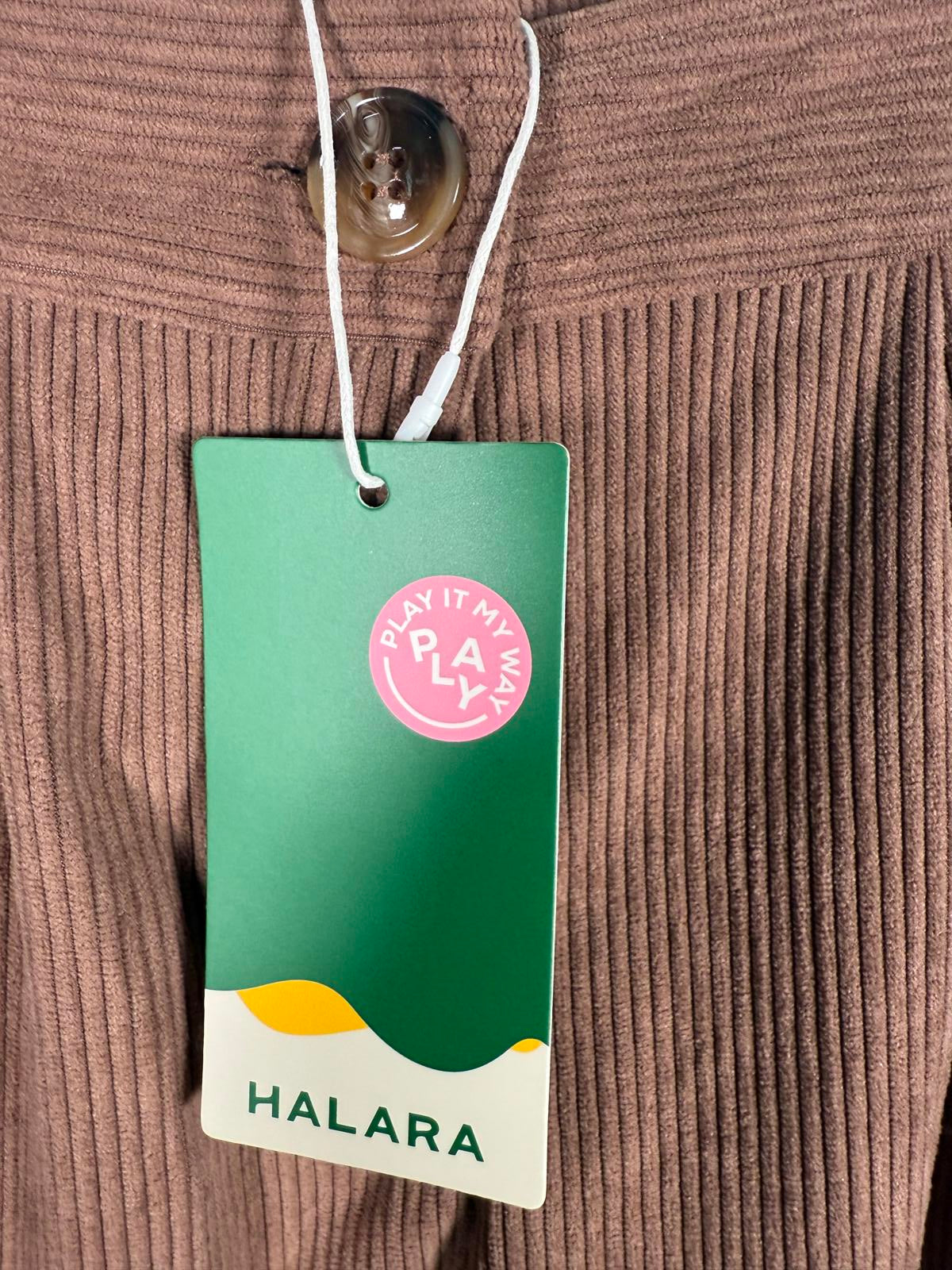 NWT Halara High Waisted Corduroy Casual Pants Cocoa Brown Size XS Petite