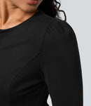 NWT Halara Round Neck Zipper Belted Pocket Midi Fit And Flare Work Dress Black S