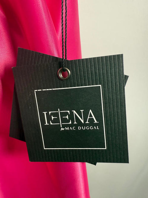 NWT Mac Duggal Fuchsia Bow Bubble Hem Mini Dress Size 8