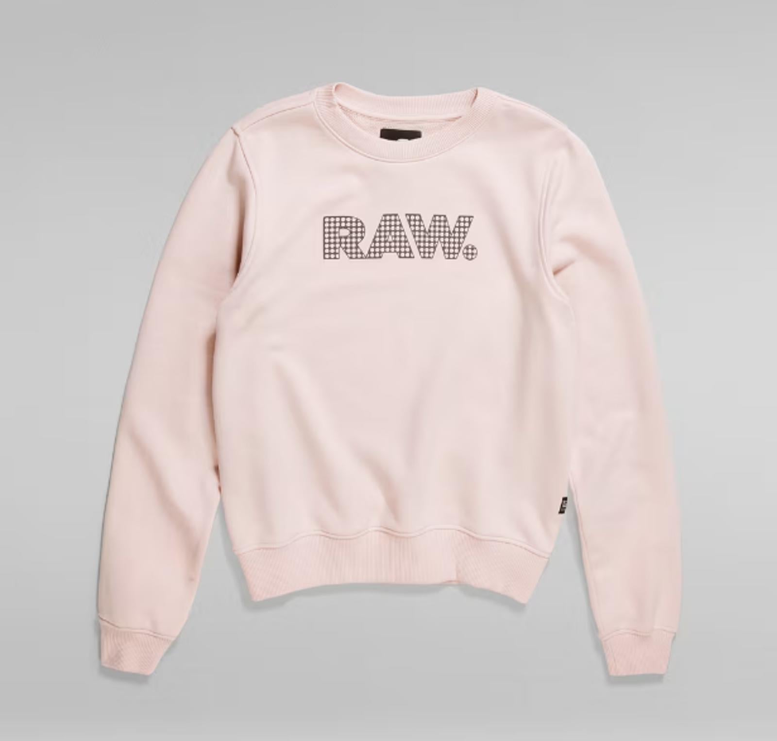 NWT G-Star RAW Anglaise Graphic Crewneck Sweatshirt Womens Pink XS $110 MSRP