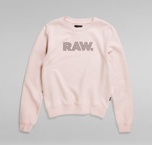 NWT G-Star RAW Anglaise Graphic Crewneck Sweatshirt Womens Pink XS $110 MSRP
