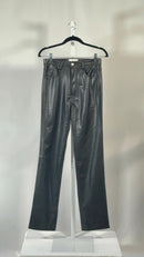 NWT 7 For All Mankind Black Faux Leather Pants Size 28