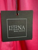 NWT Mac Duggal Pink Front Twist Puff Sleeve Deep V Jumpsuit Size 2