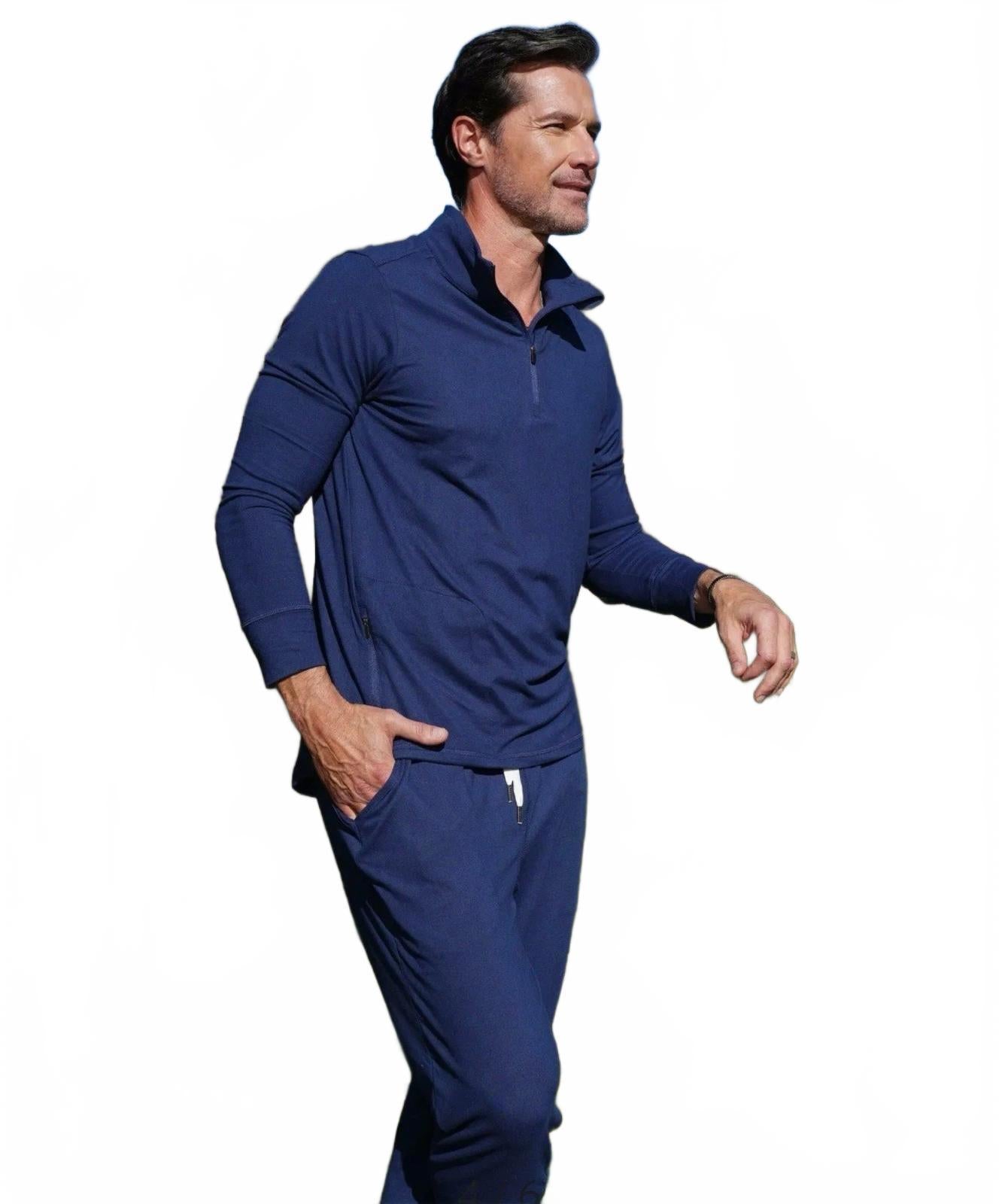 Feat Unisex Navy Roam Quarter Zip Size M NWT