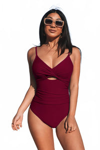 NWT Cupshe Ruching Cutout One Piece Swimsuit Size M