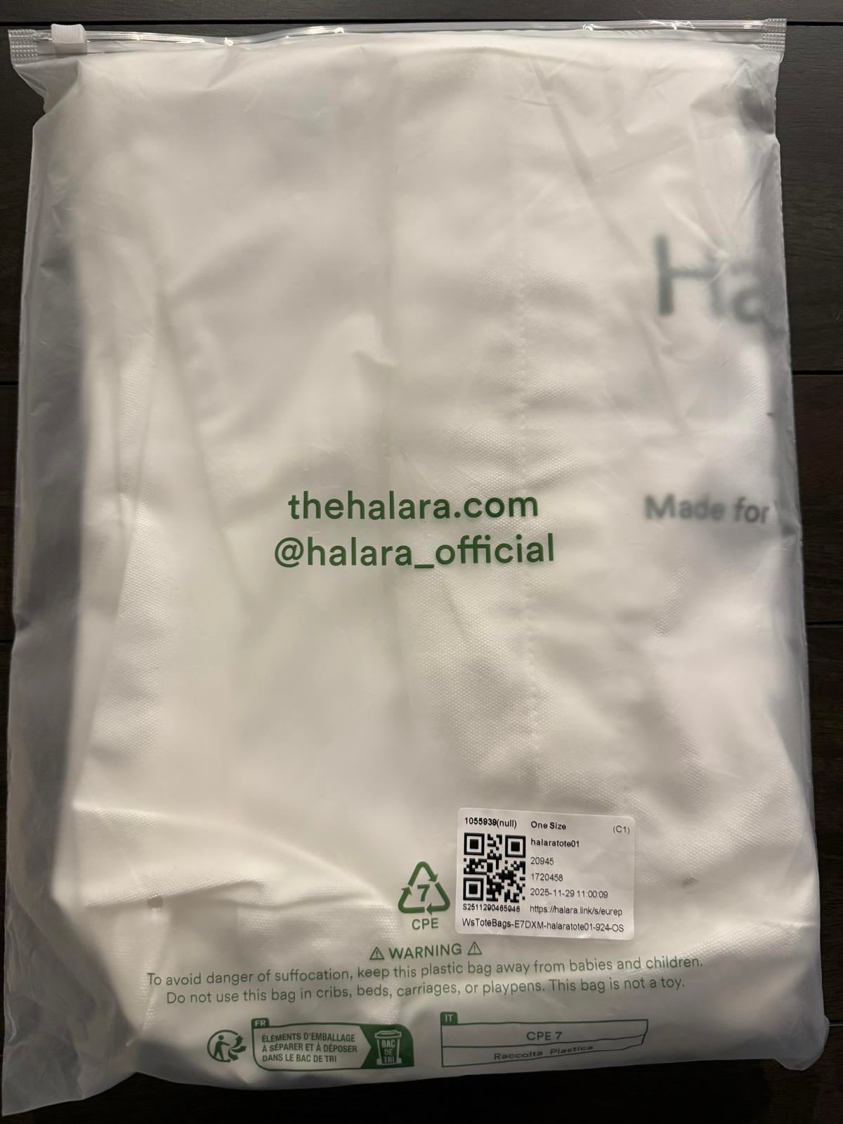 NWT Halara Letter Print Casual Canvas Tote Bag