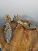 Bandolino Zeffer Kitten Heels Pumps Womens 9 M Gold Glam Metallic Shoe NWOB