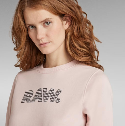 NWT G-Star RAW Anglaise Graphic Crewneck Sweatshirt Womens Pink XS $110 MSRP