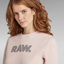 NWT G-Star RAW Anglaise Graphic Crewneck Sweatshirt Womens Pink Small $110 MSRP
