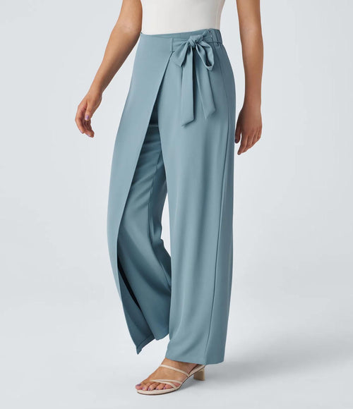 NWT Halara High Waisted Tie Side Wide Leg Work Pants Size Small