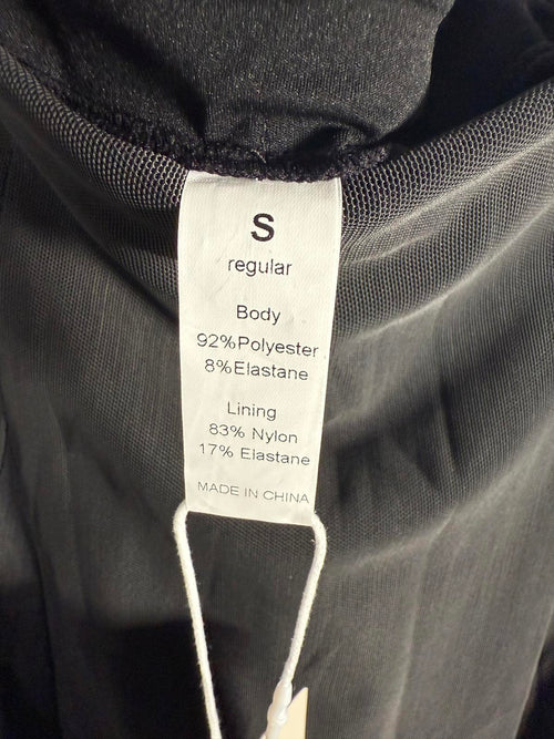 NWT Halara High Waisted Sheer Mesh 2-in-1 Maxi Casual Flare Skirt Black S