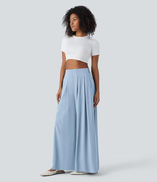 NWT Halara Breezefu High Waisted Wide Leg Flowy Palazzo Quick Dry Casual Pants-M