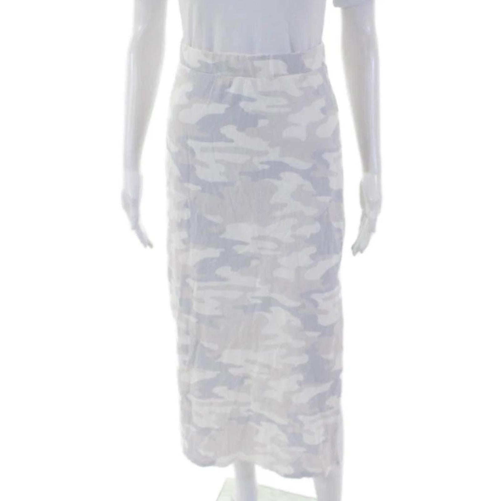 NWT REVOLVE Z Supply Alco Camo Midi Skirt Dove Grey Size Medium