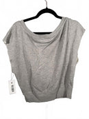 Spiritual Gangster "La Vida" Heather Gray Off The Shoulder Sweatershirt - XS