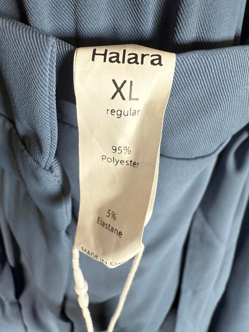 NWT Halara High Waisted Belted Pocket Wide Leg Work Pants Deep Sea Gray Blue XL