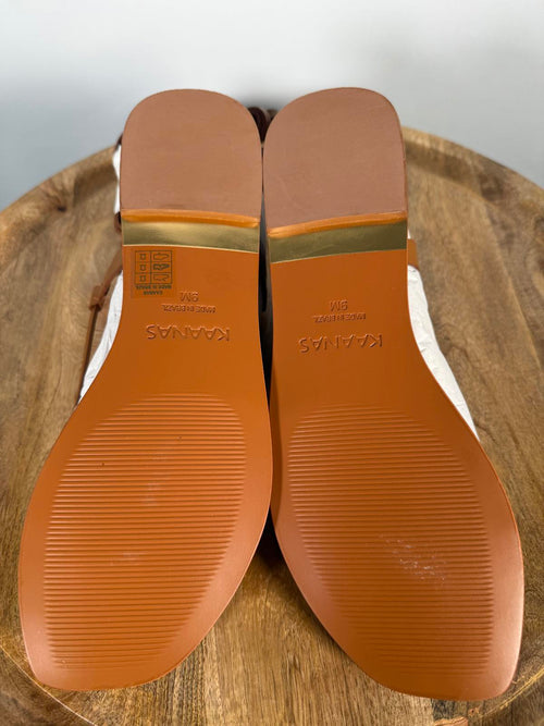 Kaanas Paloma Wrap Sandal Brown Size 9 new in box