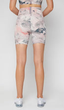 NWT Fourlaps Arc High Waist Biker Shorts Pink Clouds Size Medium