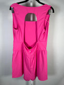 NWT Halara Bright Pink Romper with Open Back Size XL