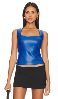 LBLC THE LABEL Brandi Top In Blue Size M NWT REVOLVE