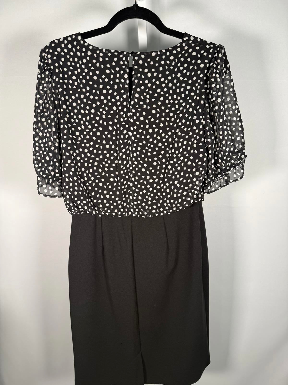 NWT Connected Apparel Women's Polka Dot Midi Dress Size 4