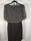 NWT Connected Apparel Women's Polka Dot Midi Dress Size 4