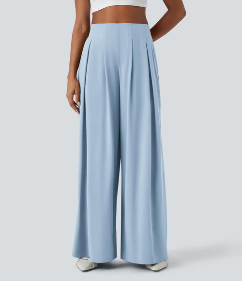 NWT Halara Breezeful High Waisted Wide Leg Flowy Palazzo Casual Pants - M