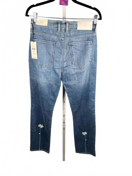 7 For All Mankind S28 Easy Slim Women's Blue Jeans in Dream/Destroy