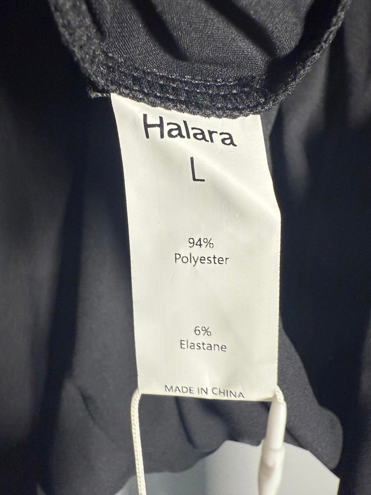 NWT Halara Round Neck Long Sleeve Casual Tunic Top Black L