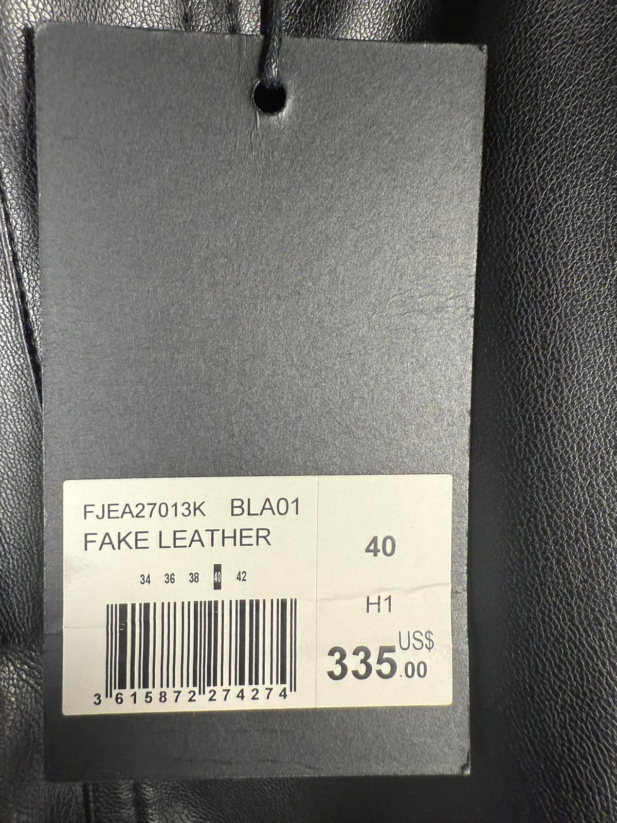 NWT The Kooples Black Leather Pants Size 40