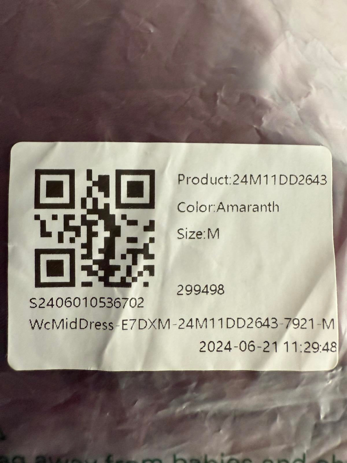 NWT Halara Adjustable Strap Backless Ruched Side Pocket Dress Amaranth M