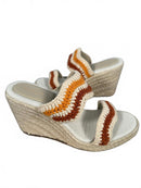 Kaanas Malik Handwoven Wavy Crochet Wedge Sandals - 9 NWT