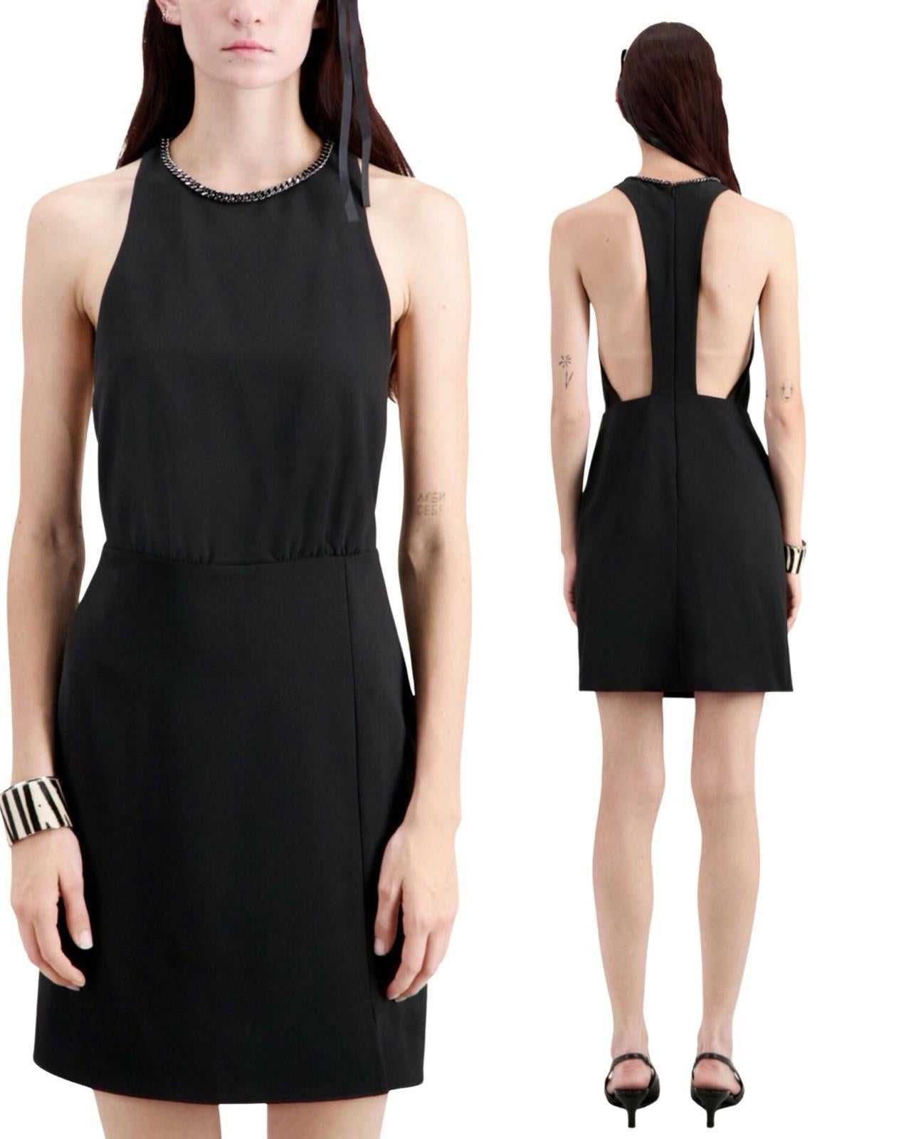 NWT The Kooples Short Black Crepe Dress (French Size 2) $345 MRSP